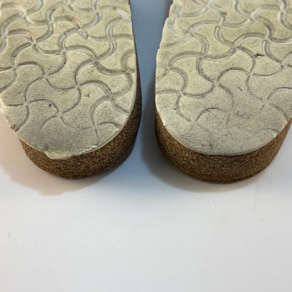 Birkenstock Madrid White Birko-Flor Slide Sandals EU 41 US Women 10-10.5 Regular